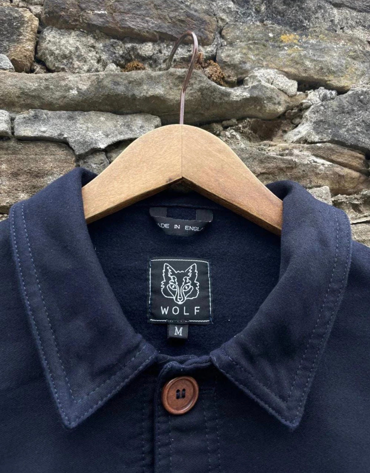 Ink Blue French Moleskin Chore Jacket Made In England