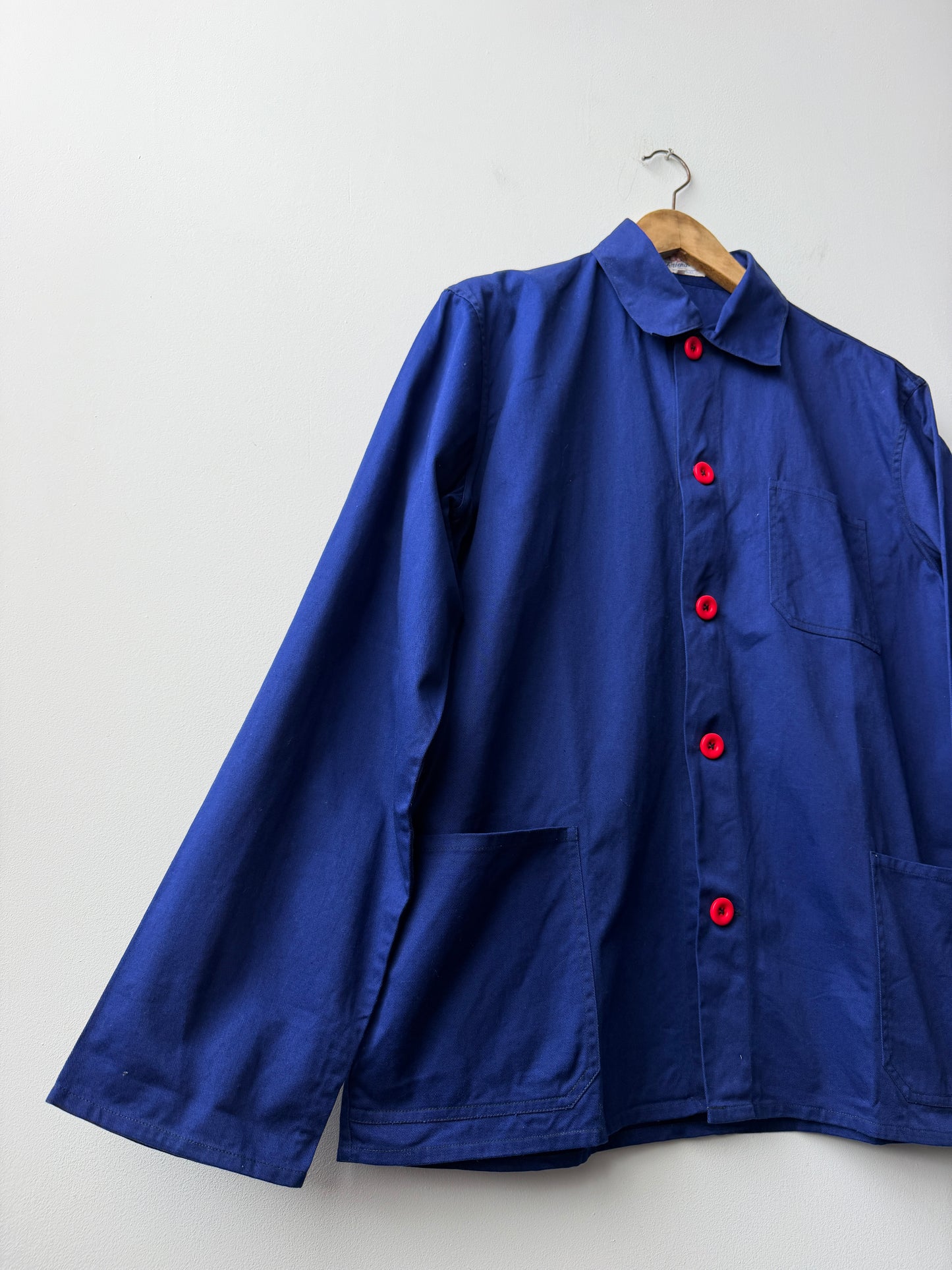 Cherry Red Buttoned Vintage Chore Jacket