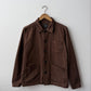 Brown French Chore Jacket 60s Style Cotton Twill Reworked