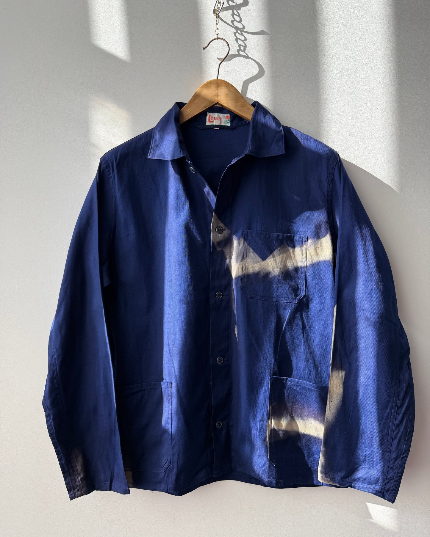 Vintage Contrast Bleach French Chore Jacket