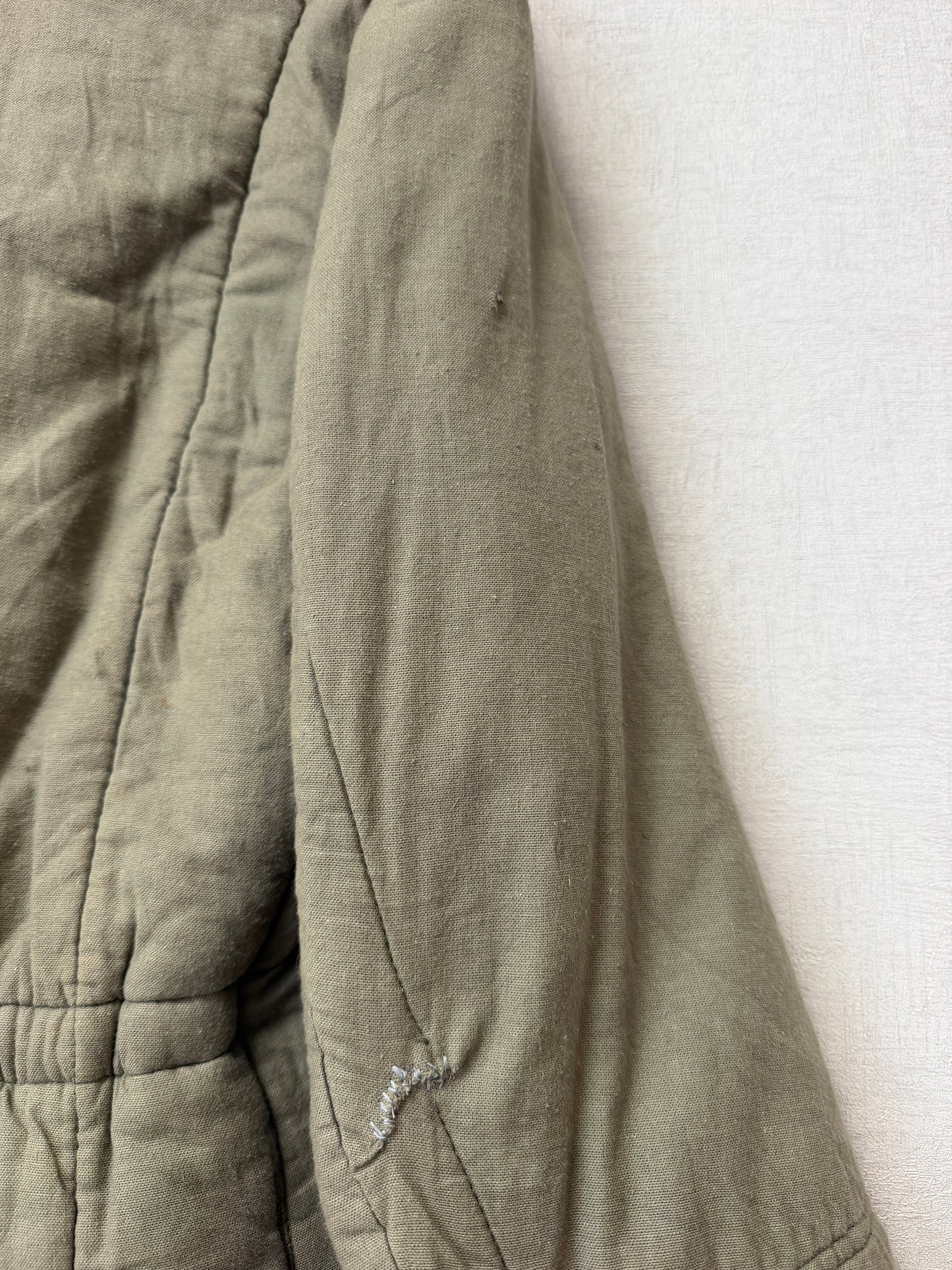 Vintage Cotton 1960s Parka Liner Khaki