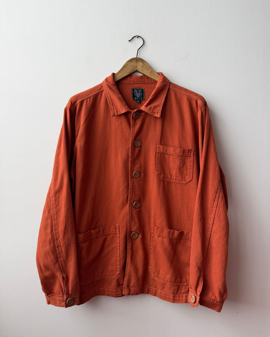 Herringbone Burnt Orange Chore Jacket