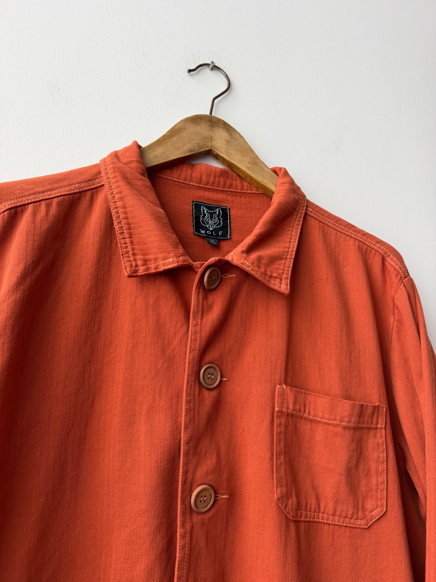 Herringbone Burnt Orange Chore Jacket