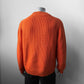Organic Chunky Knit Fisherman Jumper Tangerine Orange
