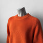 Organic Chunky Knit Fisherman Jumper Tangerine Orange