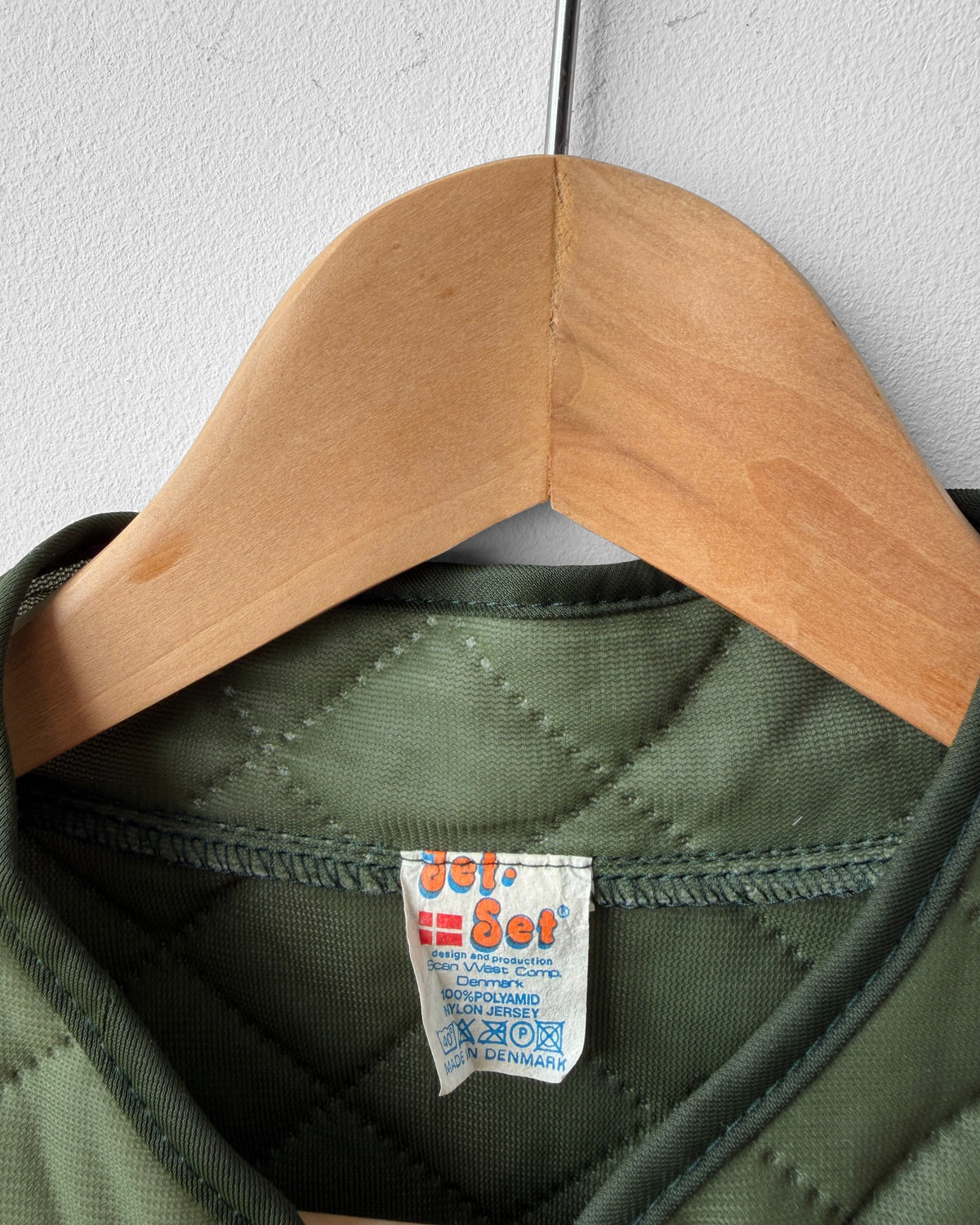 Vintage Workwear Quilted Jacket Liner Green