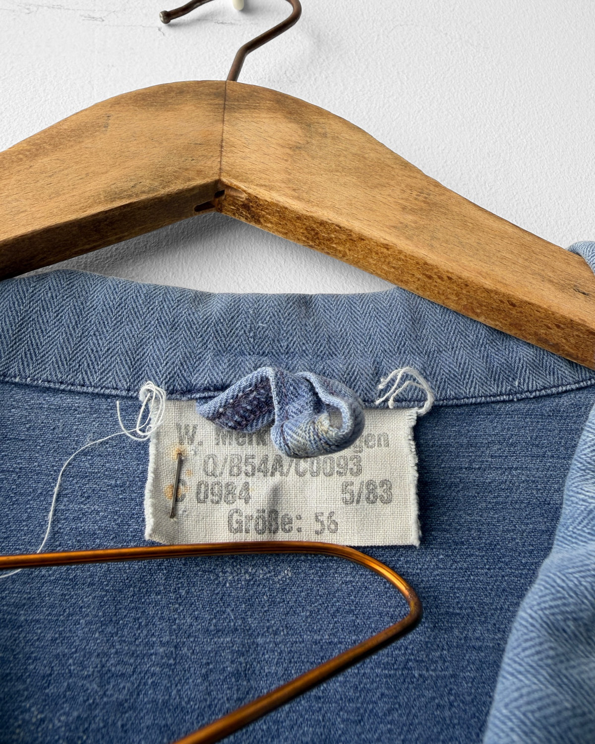 Vintage Repaired Workwear Jumpsuit Blue