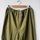 Vintage Cotton Drawstring Army Green Military Pants