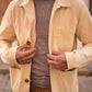 60s Style Ecru Cotton Canvas Chore Jacket