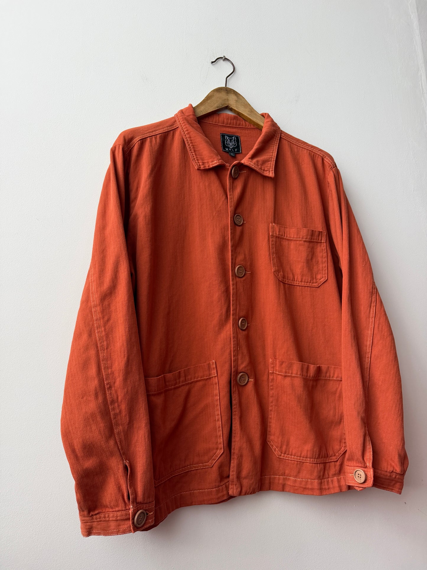Herringbone Burnt Orange Chore Jacket