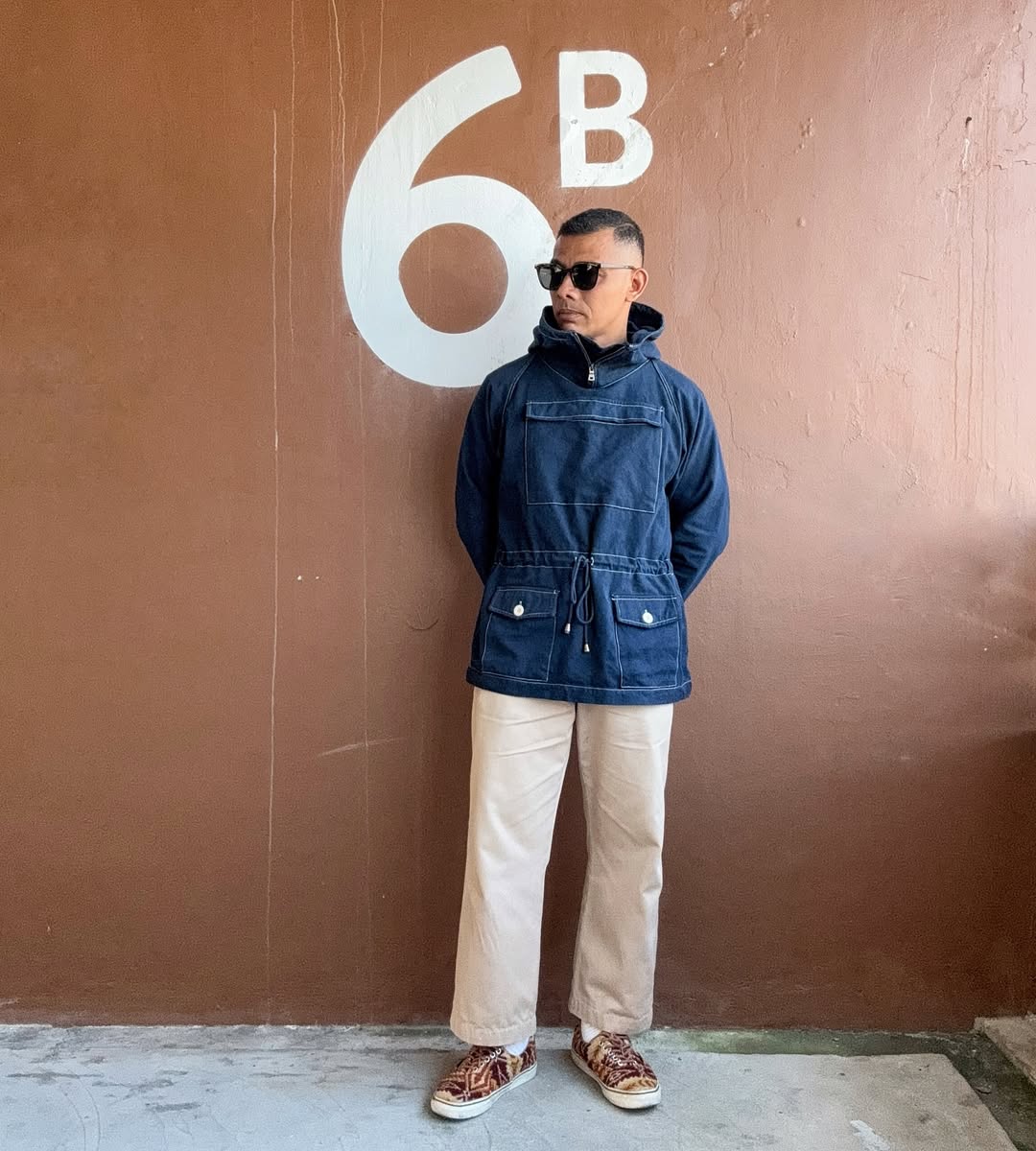 Cadet Smock Navy Ink Blue Cotton Canvas