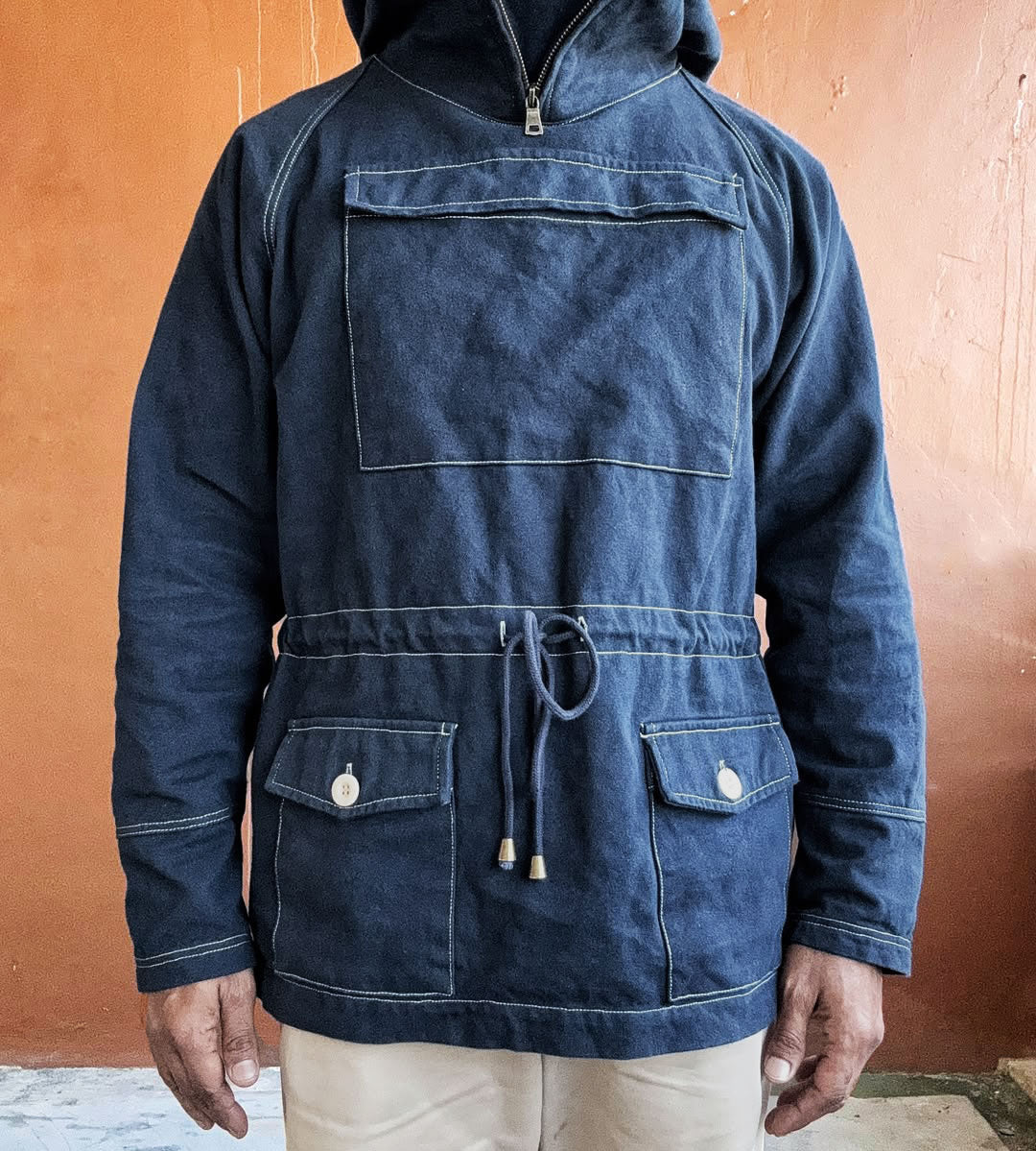 Cadet Smock im 1960er-Jahre-Stil, OG-Baumwoll-Canvas, Armeegrün