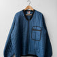 Vintage Workwear Quilted Jacket Liner Navy
