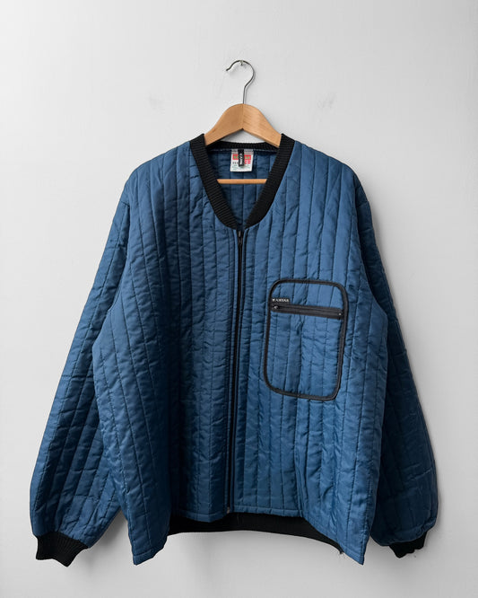 Vintage Workwear Quilted Jacket Liner Navy