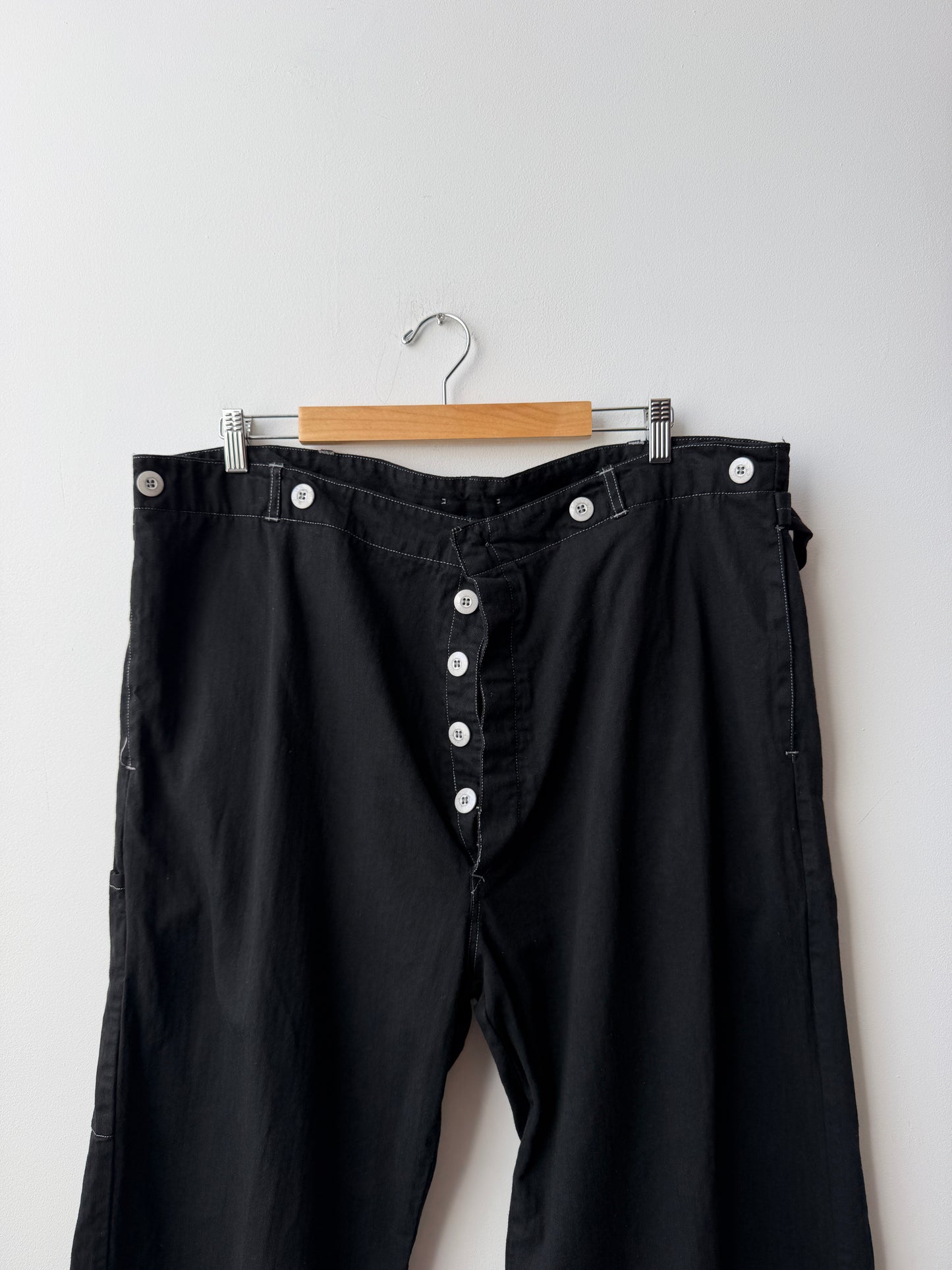 Vintage 80s Black Herringbone Czech Workwear Pants
