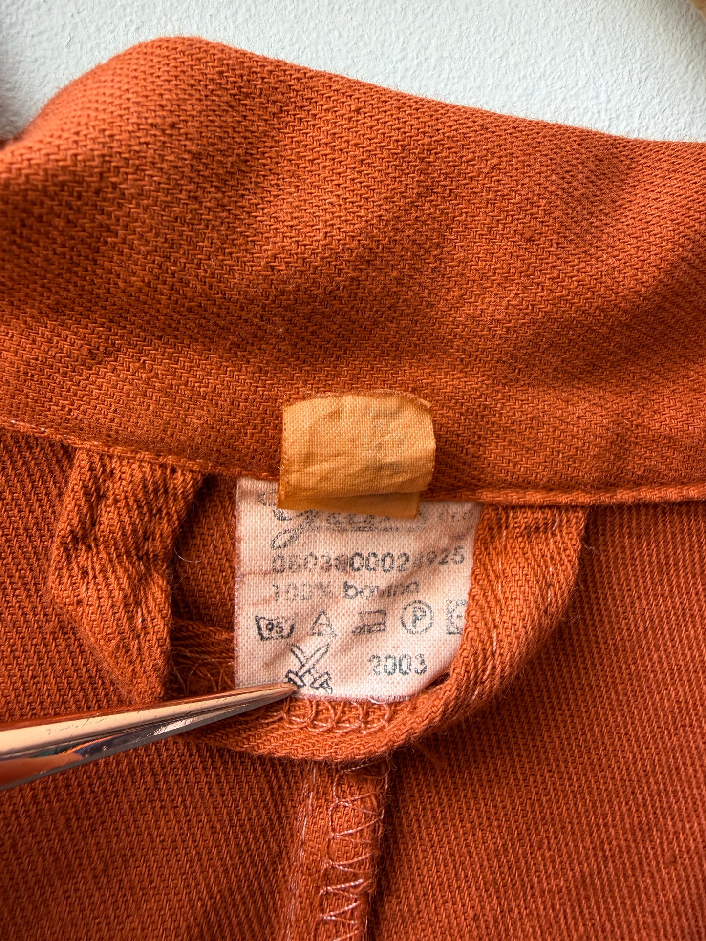 Vintage Duster Shop Coat Workwear Jacket Burnt Orange
