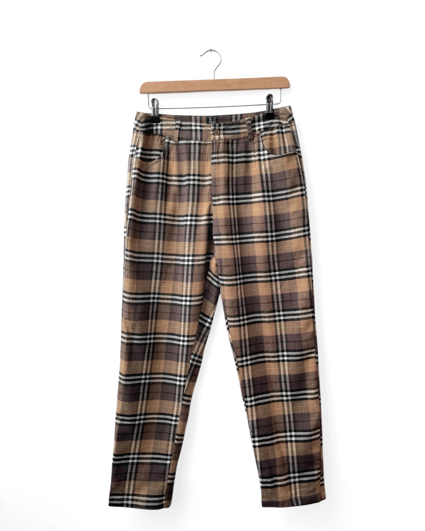 Brushed Cotton Tartan Check Trousers