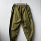 Vintage Cotton Drawstring Army Green Military Pants