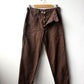 Vintage Brown Workwear Pants Double Button