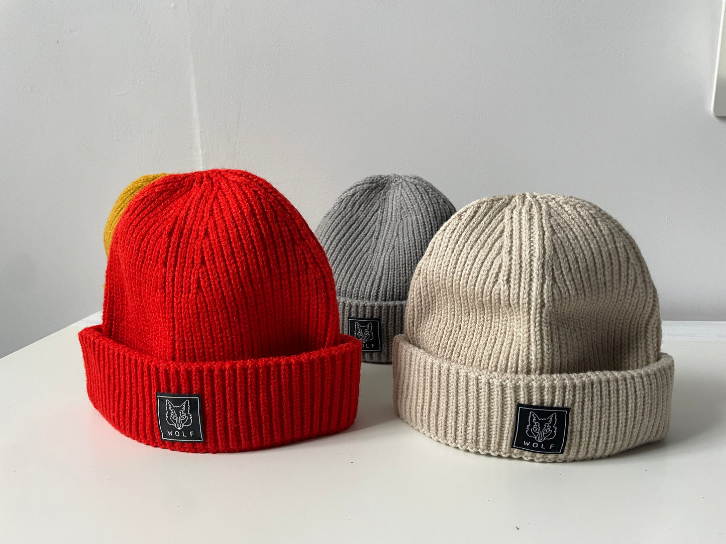 WOLF Fisherman Beanie Chunky Knit Hat