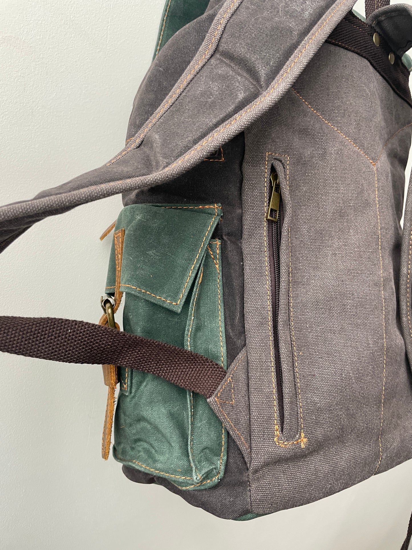 WOLF Waxed Cotton Large Rucksack