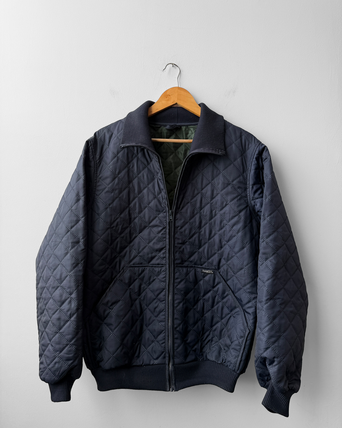 Vintage Workwear Quilted Jacket Liner Navy