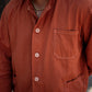 Vintage Burnt Orange Nehru Mandarin Collar Smock Chore Jacket