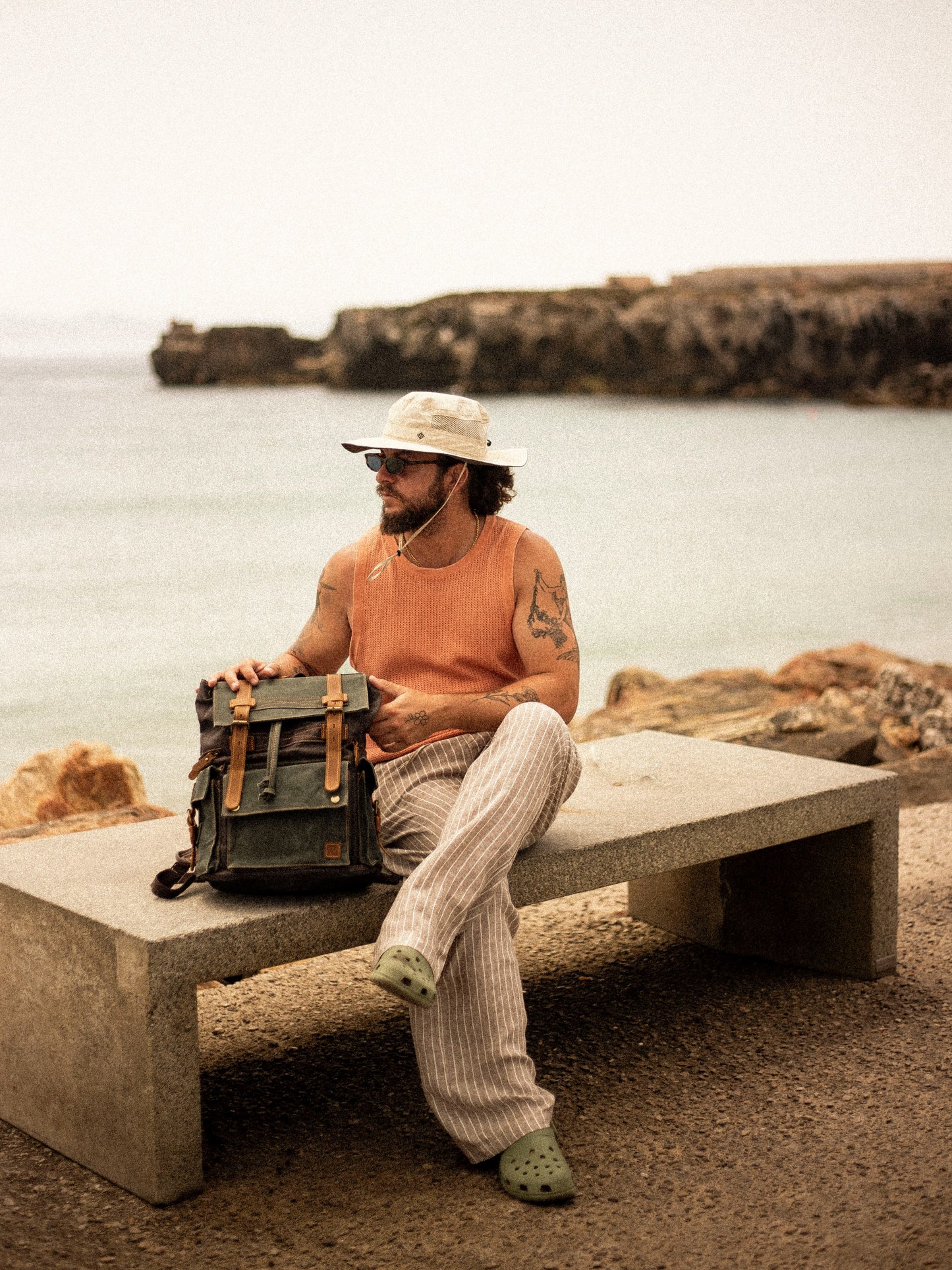 WOLF Waxed Cotton Large Rucksack
