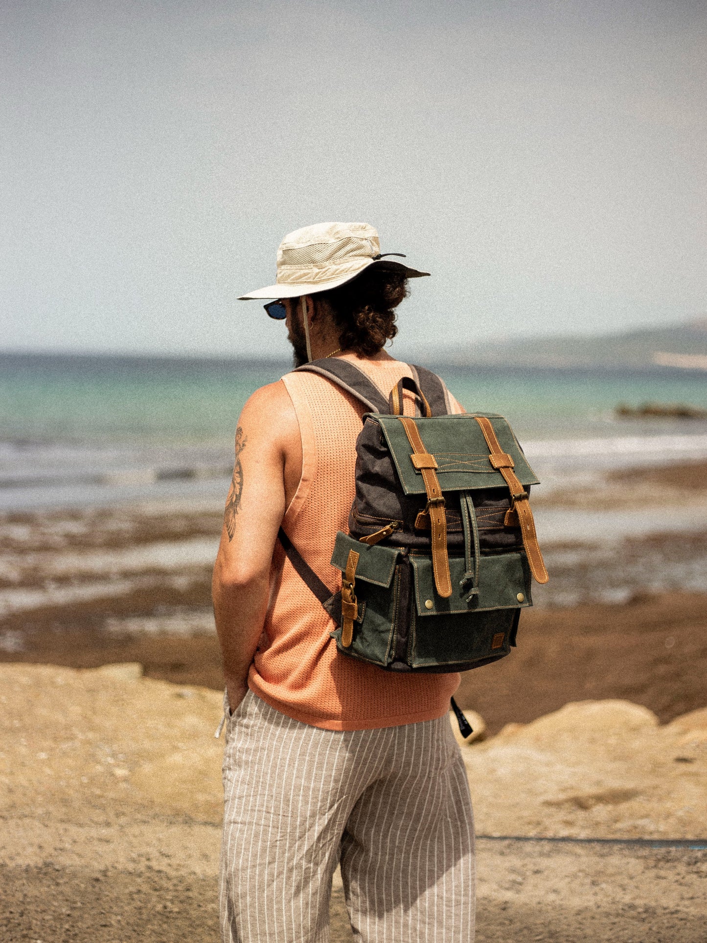 WOLF Waxed Cotton Large Rucksack