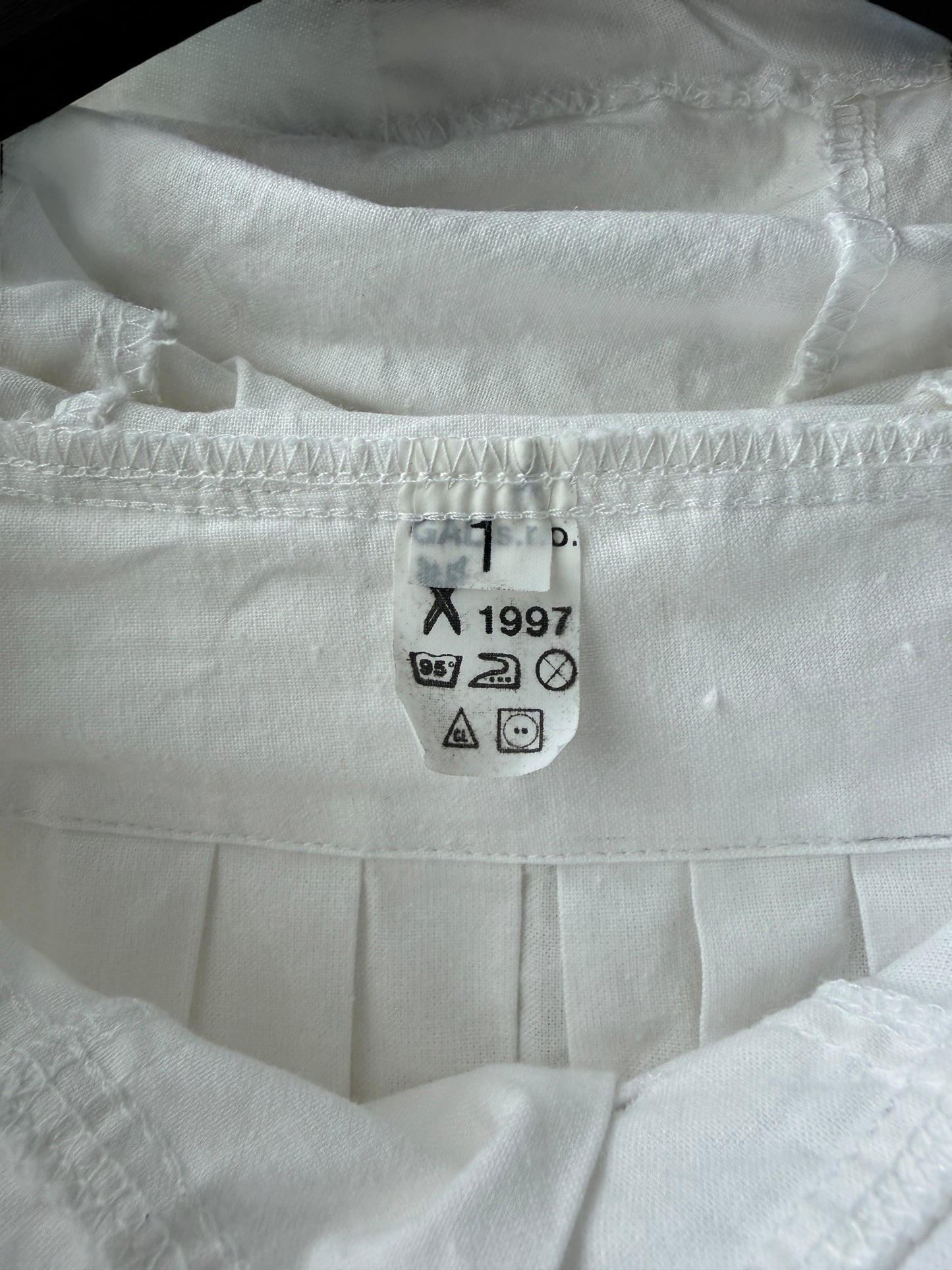 Vintage 1990s White Overhead Smock Jacket White