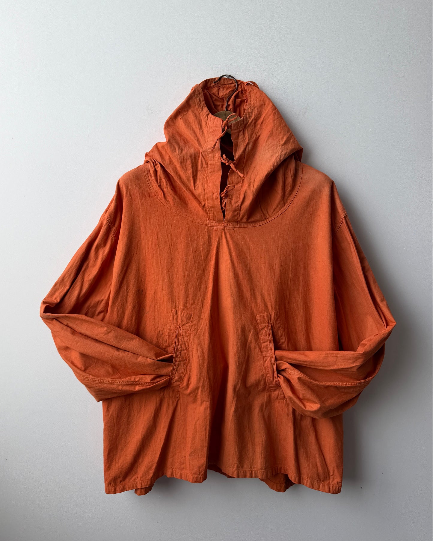 Vintage Overhead Cotton Smock Jacket Czech Burnt Orange