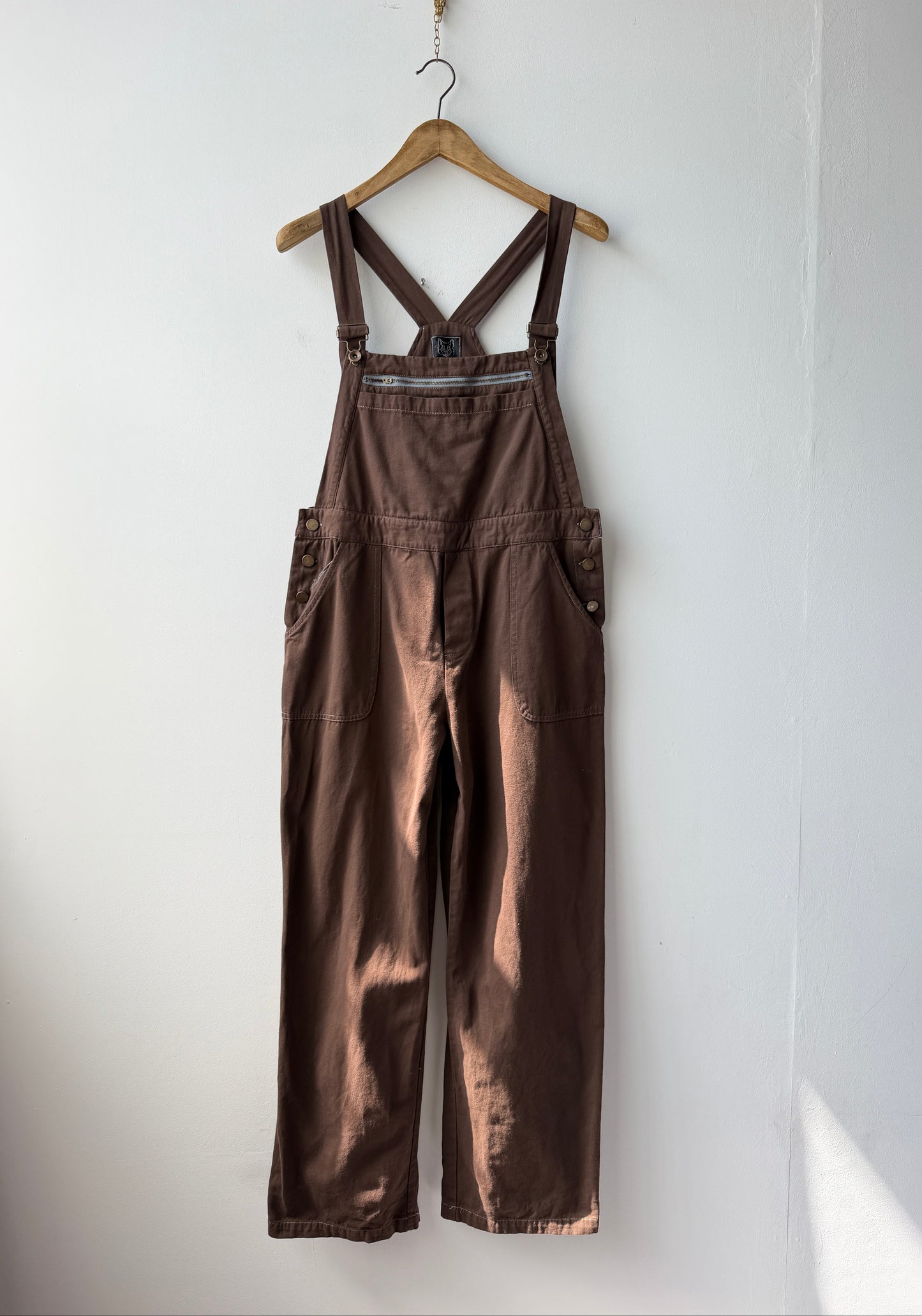 Brown French Workwear Dungarees