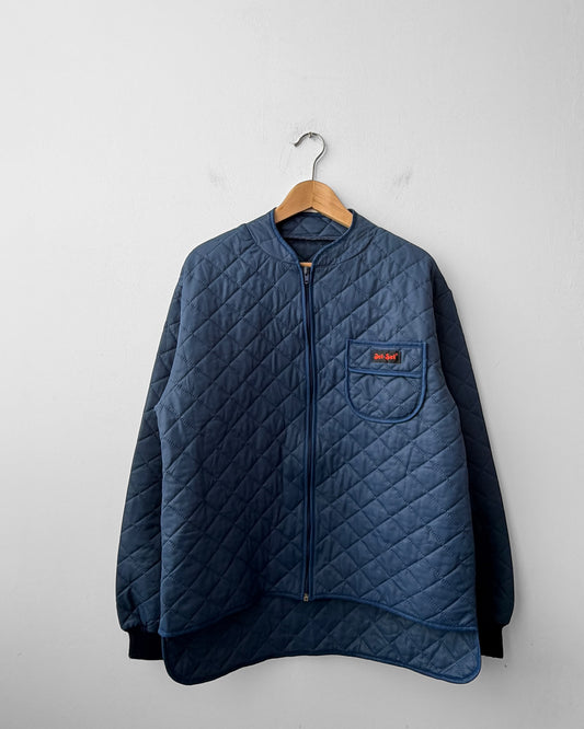 Vintage Workwear Quilted Jacket Liner Navy
