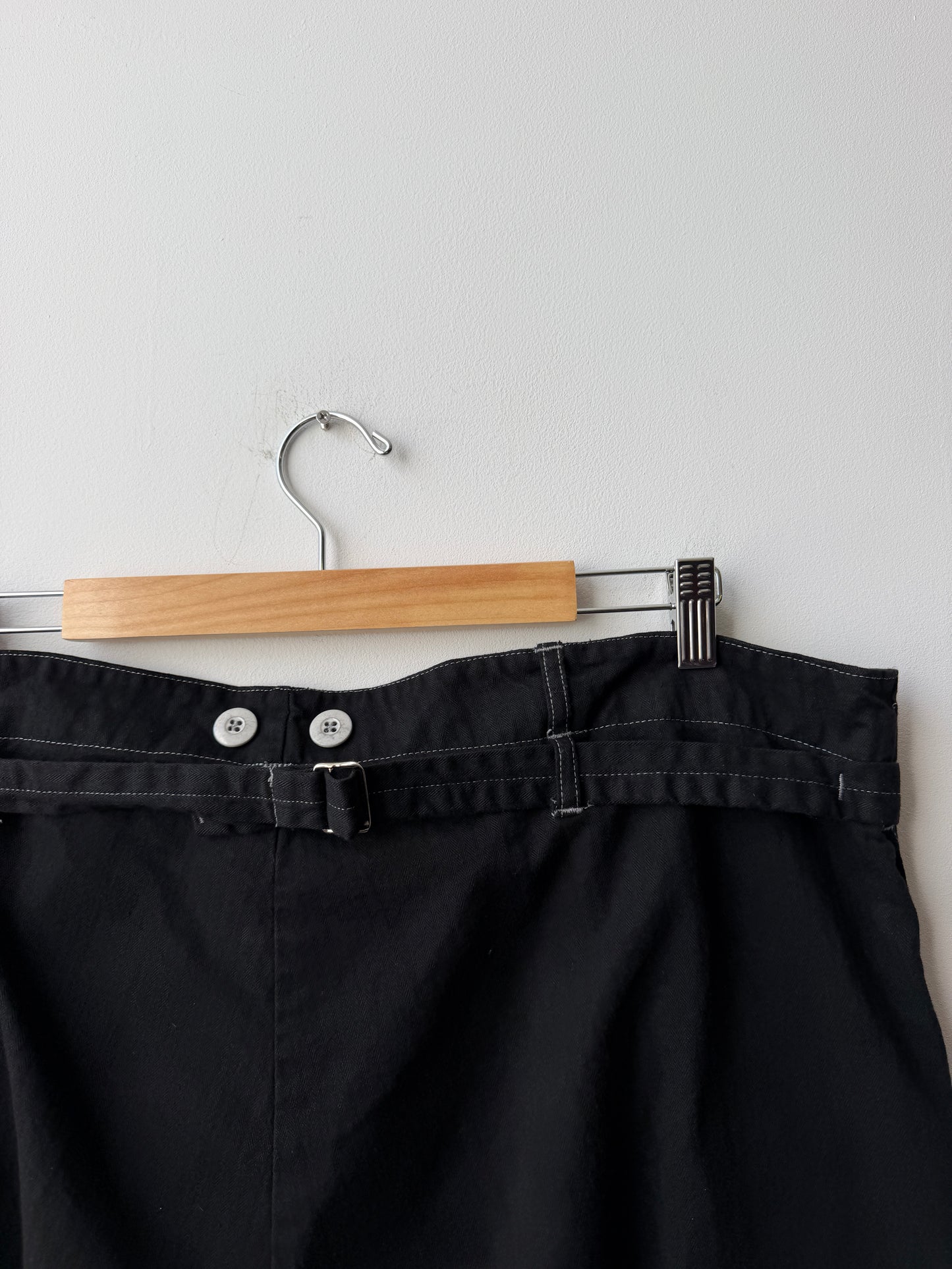 Vintage 80s Black Herringbone Czech Workwear Pants
