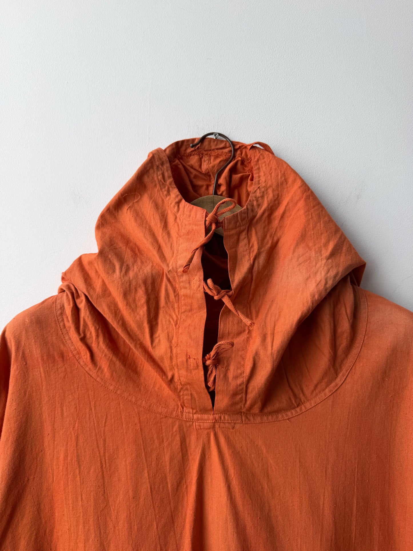 Vintage Overhead Cotton Smock Jacket Czech Burnt Orange