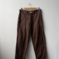 Vintage Brown Workwear Pants Double Button