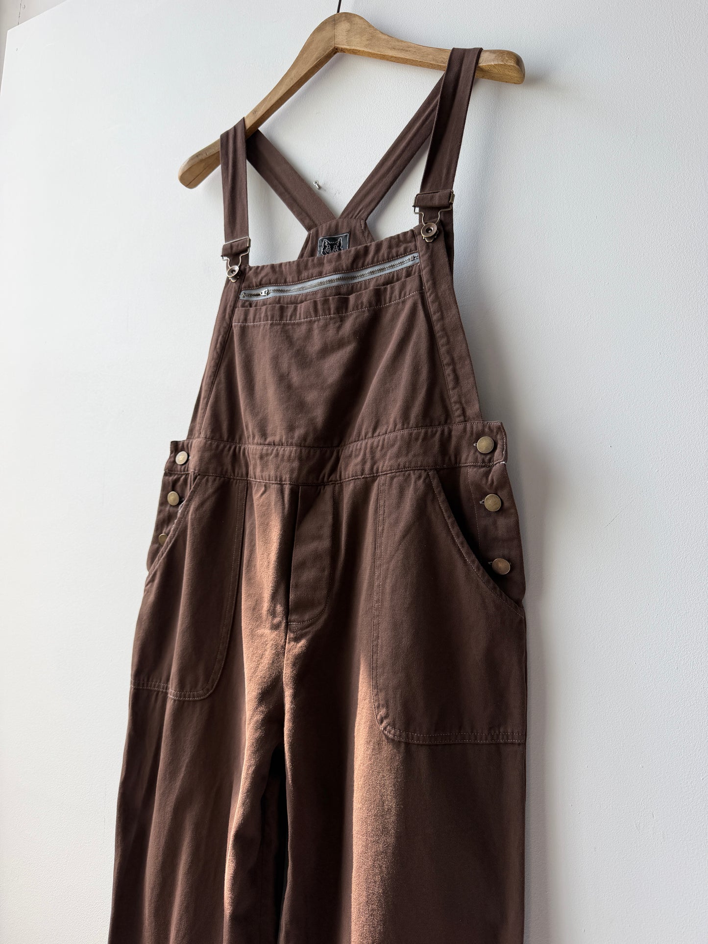 Brown French Workwear Dungarees