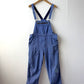 Vintage Patched Painters Workwear Dungarees Chalk Blue