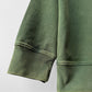 Faded Quarter Zip Sweatshirt Bottle Green Washed Cotton