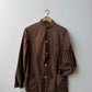 Vintage Brown Herringbone Chore Jacket Nehru Mandarin Collar
