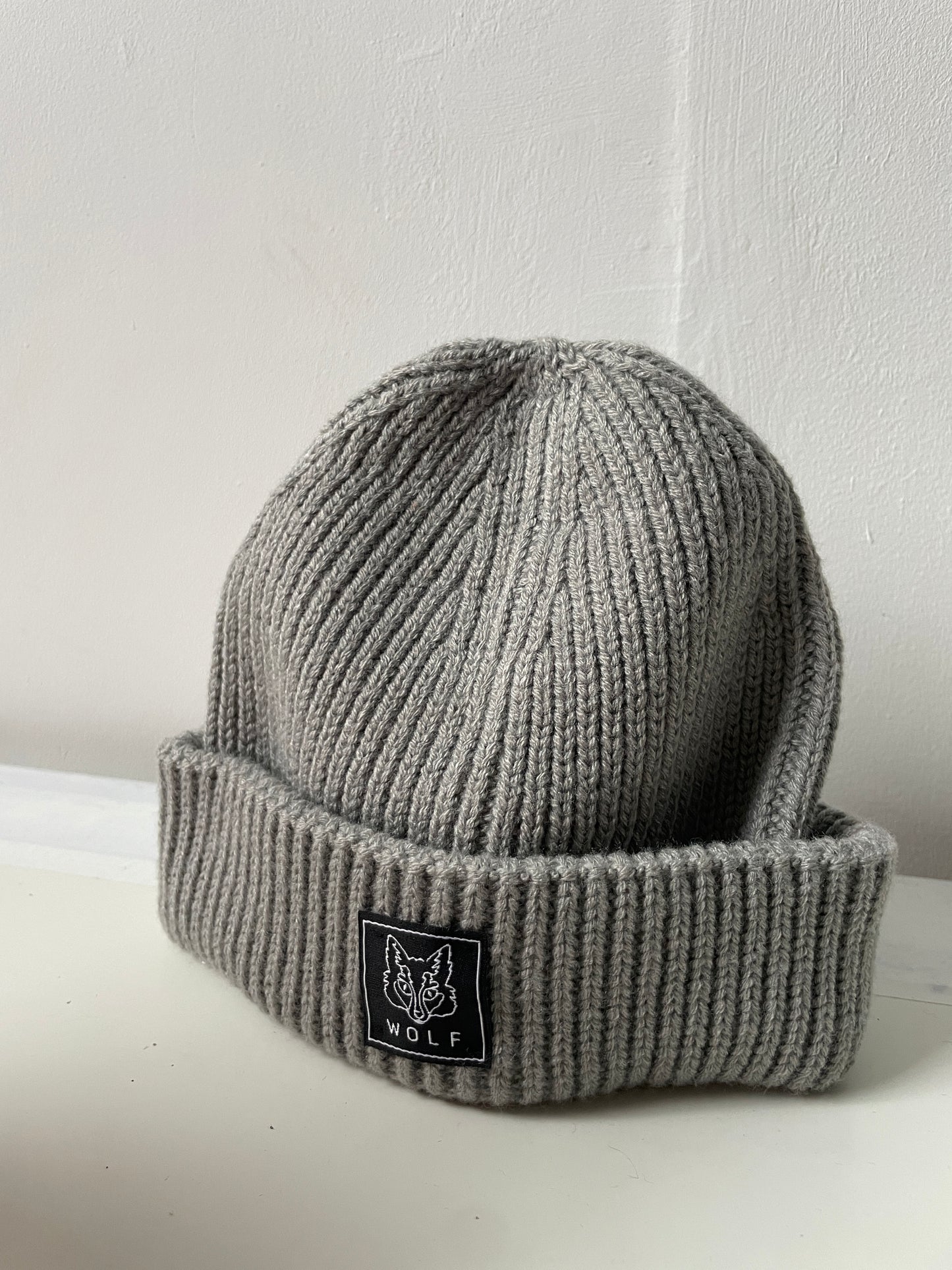 WOLF Fisherman Beanie Chunky Knit Hat
