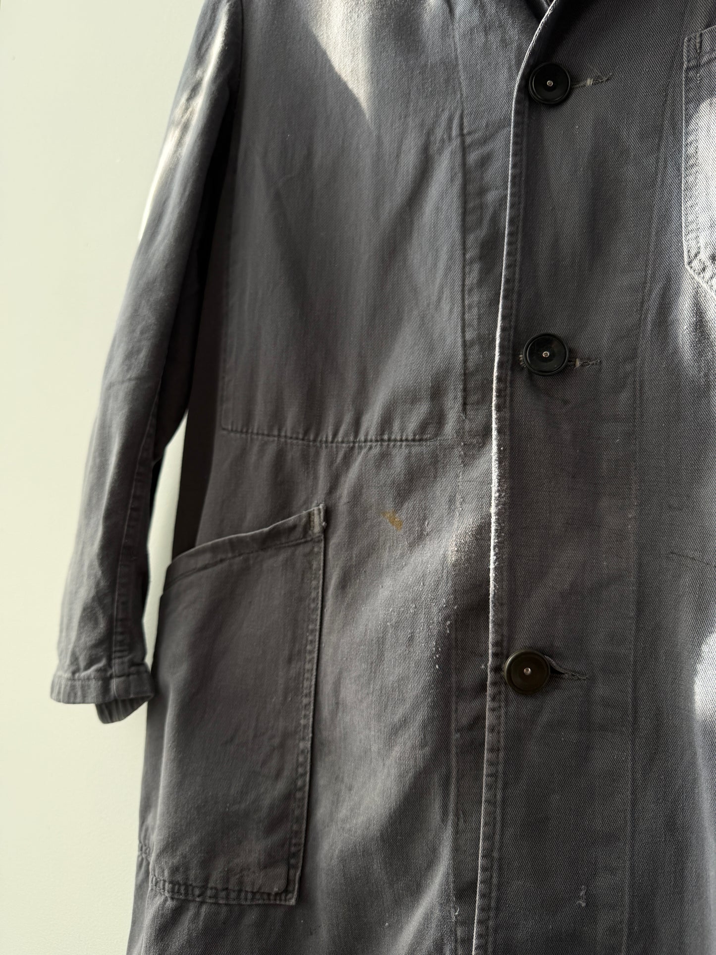 Vintage Grey Duster Workwear Coat