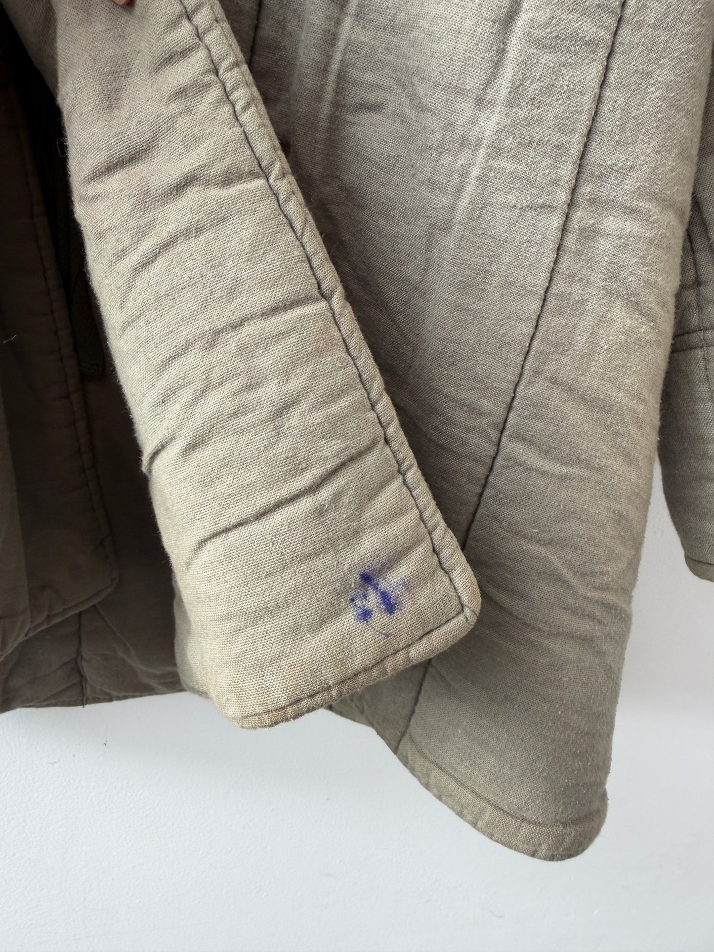 Vintage Cotton 1960s Parka Liner Khaki