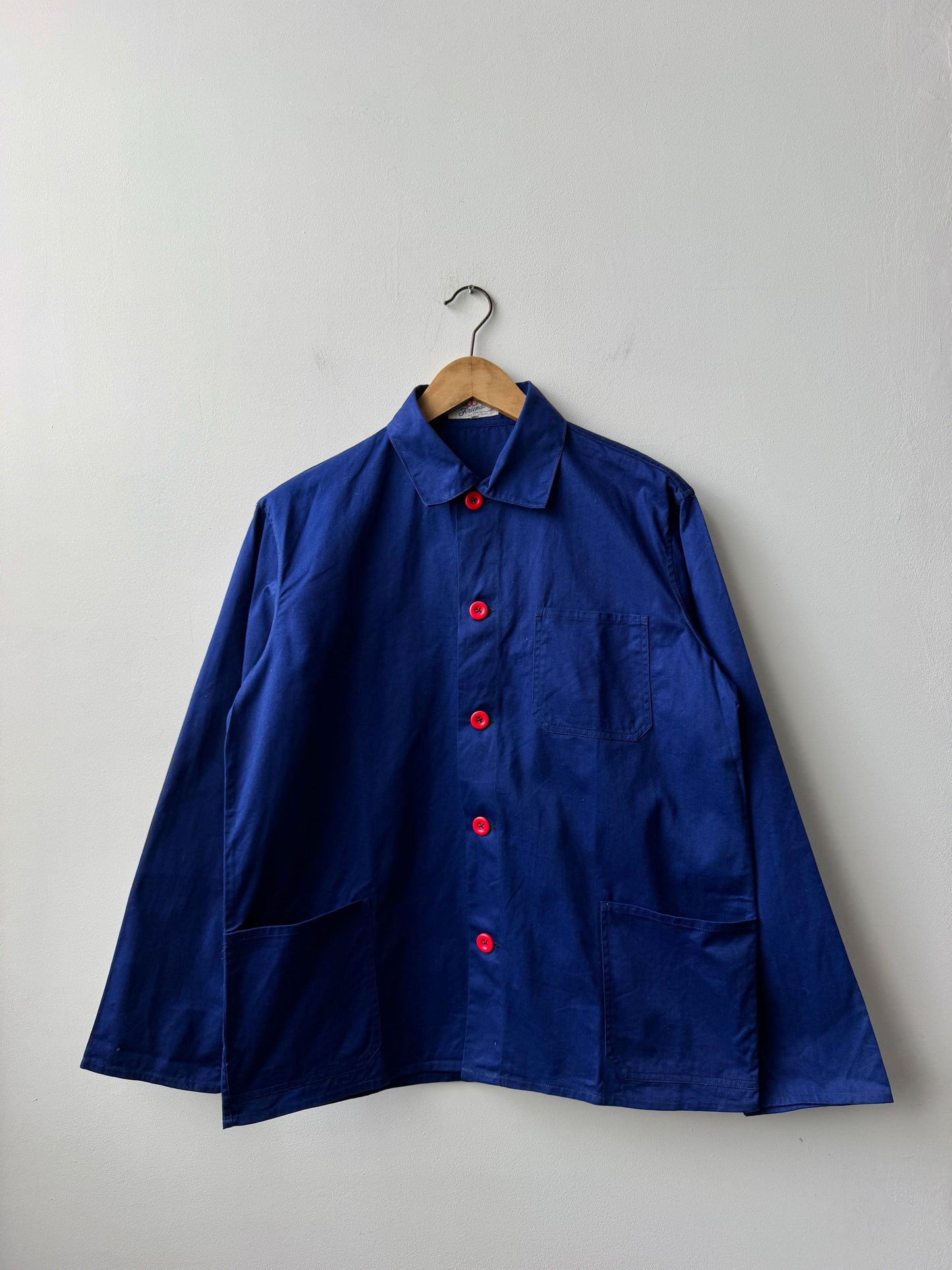 Cherry Red Buttoned Vintage Chore Jacket