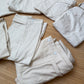 Vintage 80s Cream Herringbone German Workwear Pants
