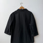 Vintage Artist Smock Pullover Collared Herringbone Black