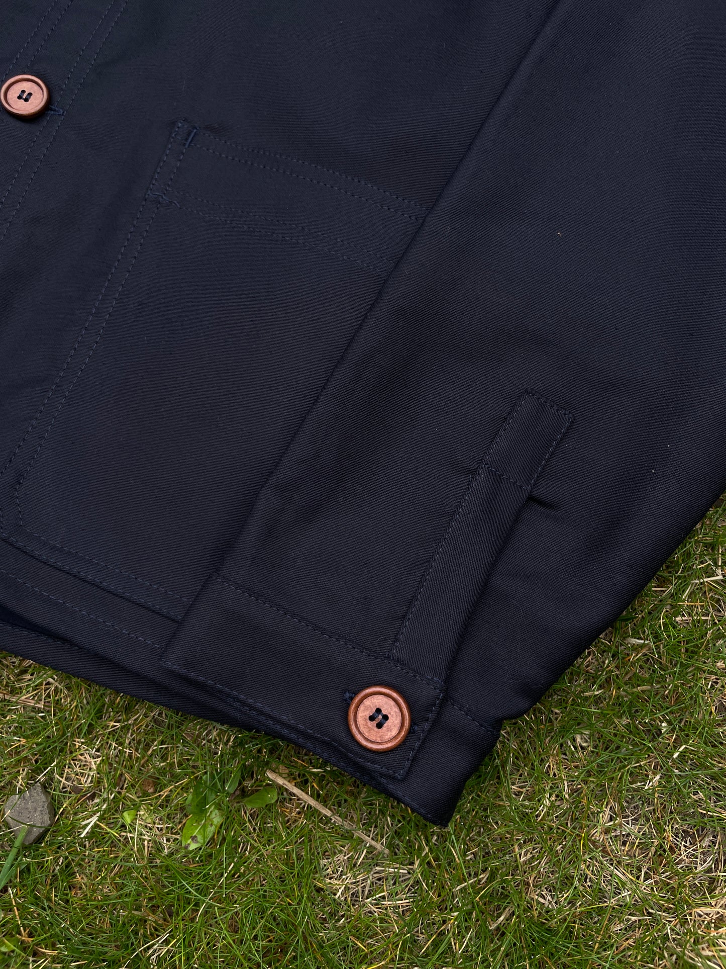 Ink Blue French Moleskin Chore Jacket Made In England