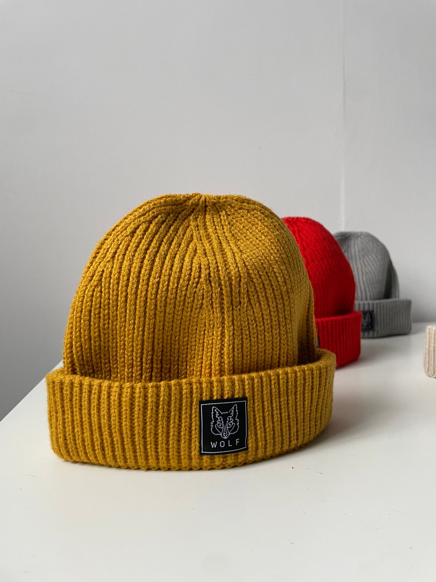 WOLF Fisherman Beanie Chunky Knit Hat