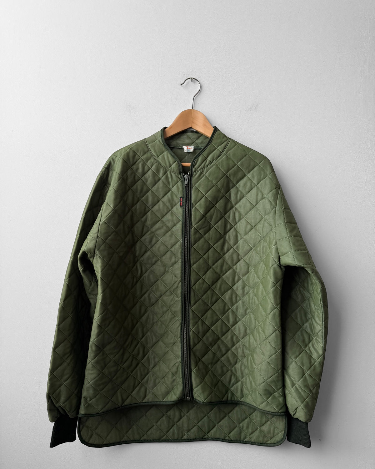 Vintage Workwear Quilted Jacket Liner Green