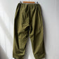 Vintage Cotton Drawstring Army Green Military Pants